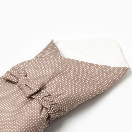 A set for a newborn (blanket, cap, swing, belt), beige color, height 56-62 cm-5