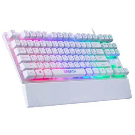 Keyboard Defender Breath GK-184, game, wired, backlight, 87 keys, USB, white-1