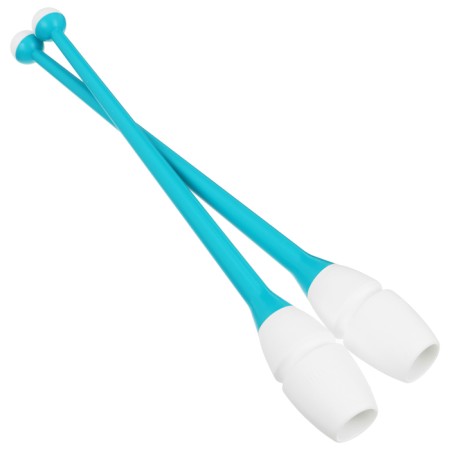 Bulava for rhythmic gymnastics inserted indigo, 41 cm, blue/white color