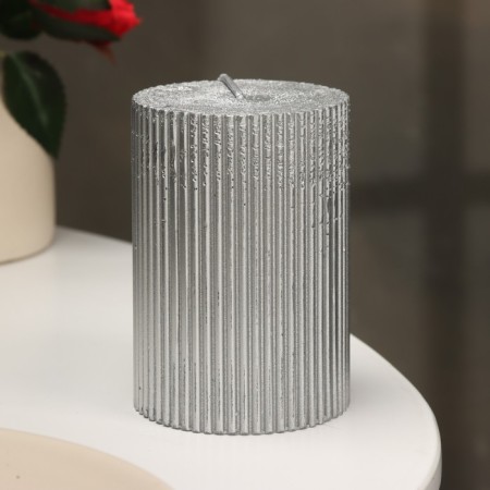 Candle "Relief", 7 × 10cm, gold metallic
