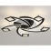 LED ceiling LED with Ambrella Light, Original, FA4478, 5XLED, 90 W, 6750LUM, 3000-6400K, Black Black Color