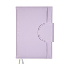 Diary Initiated B6 160 sheets of Devente.contea, firm covering of artificial leather with foam rubber, cream block 70 g/m2, lilac