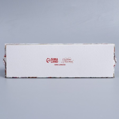 Box for Makarun "Snow Wreath" 18 x 5.5 x 5.5 cm, New Year-2