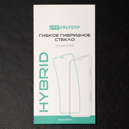 Krutoff protective glass, for Tecno Pop 6, hybrid, flexible, full glue-2