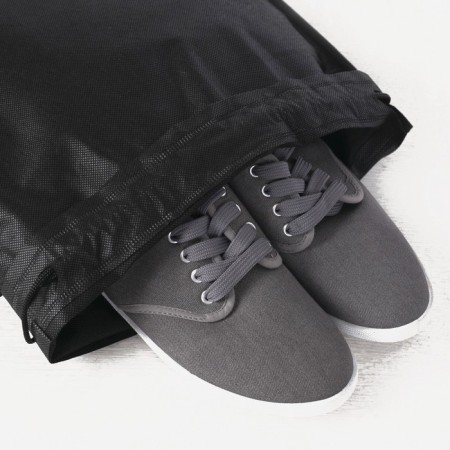 Bag for shoes on the lace, black color-3