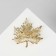 Brooch "Maple leaf", white-green color in gold