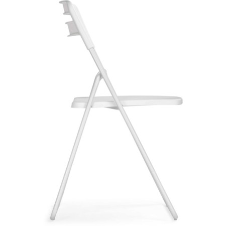 Fold plastic stool, metal/plastic, white 43x46x81 cm-2
