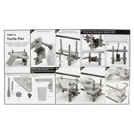 Platform for turtles on adjustable supports with a floating bridge (bridge 29 x 24 cm)-6