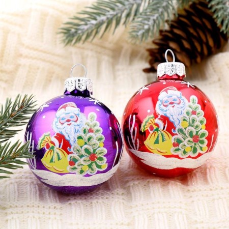 The ball "New Year" d-6 cm, mix-4