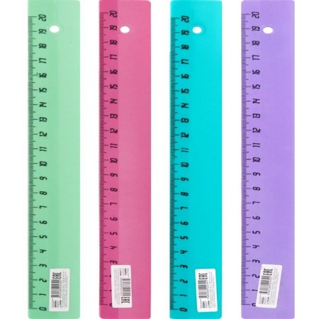 Line 20 cm Calligrata "Provence", plastic, pastel colors, mix-6