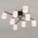 Ceiling CITILUX "Jerome" CL129285, 77.5x77.5x25.5 cm, 8x75W, E27, Black Color Black