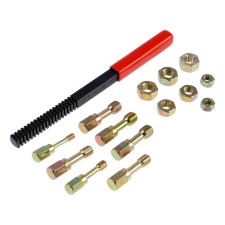 Set for restoring tundra threads, file, dies and taps, 15 pcs.