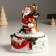 Souvenir polystone music is mechanical, "Santa Claus plays on the violin" 11x11x14 cm
