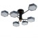 Chandelier 1318/6GR LED 144W 3000-6000K gray 71x65x25 cm Bayerlux