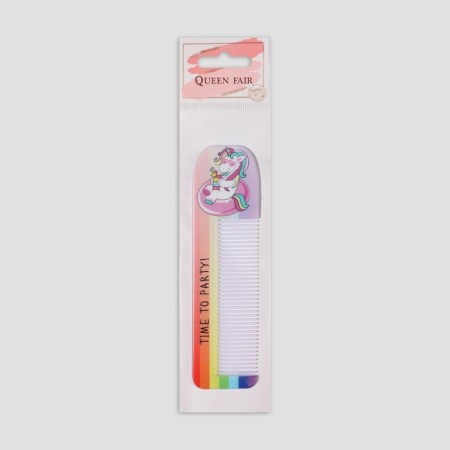 Comb “unicorn Pati”, with a pen, curly, 14.7 × 3.7, multi -colored-4