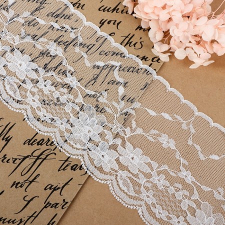 Capricon lace, 90 mm × 3 ± 0.5 m, white color-1