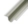 Metal semicircular box, D14 mm, 44x16 mm, l = 2500mm, white