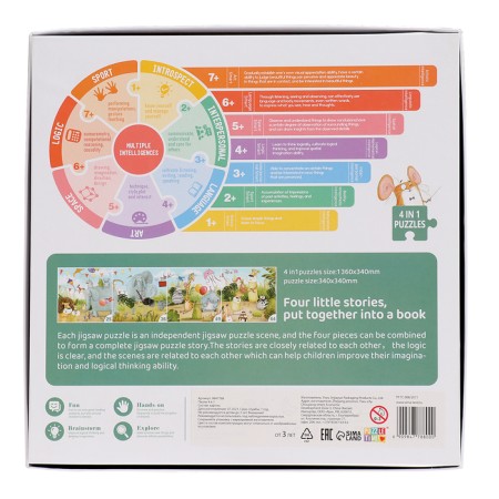 Puzzles 4 in 1 "Festive party", 25, 36, 49, 64 elements-8