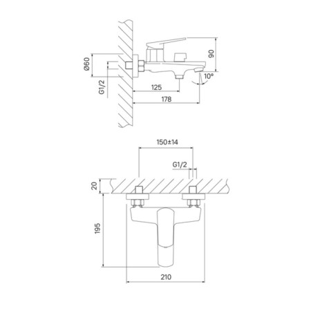 IDDIS ESPSB00i02WA bath mixer, chrome-2