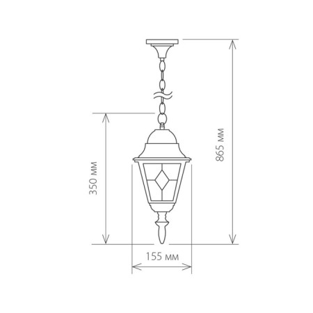Elektrostandard Lamp Garden-Park, 60W, E27, IP44, suspended, VEGA H Black gold-1