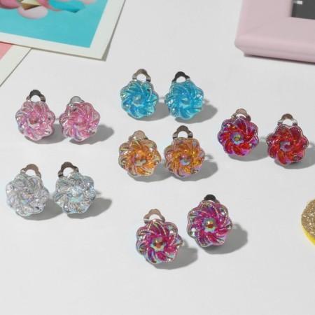 Clips children's "chosen" flowers shiny, color mix-2