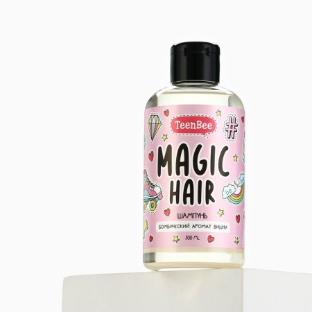 Hair shampoo, moisturizing and nutrition, 300 ml, cherry aroma, teenbee-9