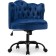 Computer chair Helen metal/velor, black/blue 61x61x83 cm