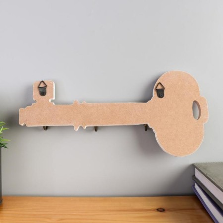 Decorative wood hooks "Key. Flowers" 12x26x3 cm-2