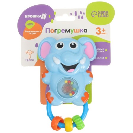 Musical rattle "Elephant", glows, crush me-1