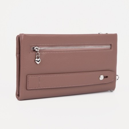 Women's wallet on magnets, pink color-1