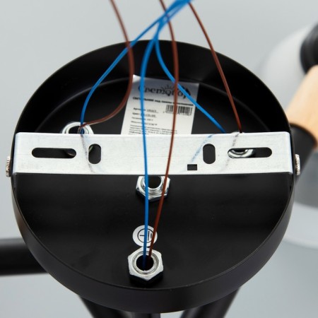 Svetogor chandelier "Star" 3x60W E27 Black 53x53x26cm-9