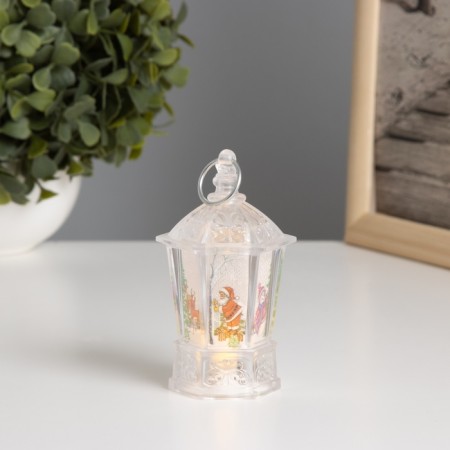 Lamp "Snowman and Deer" 3hlr44 4x4x9cm