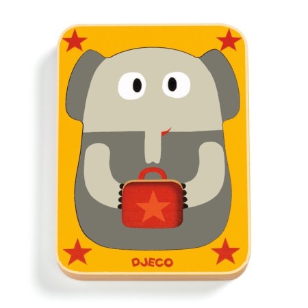 Wooden puzzle Djeco "Leo and Company"