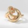 Ring metal "trend" triple circle, color gold, size 17