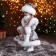 Snow Maiden "in a magnificent fur coat" with blue jewelry, 14x30 cm