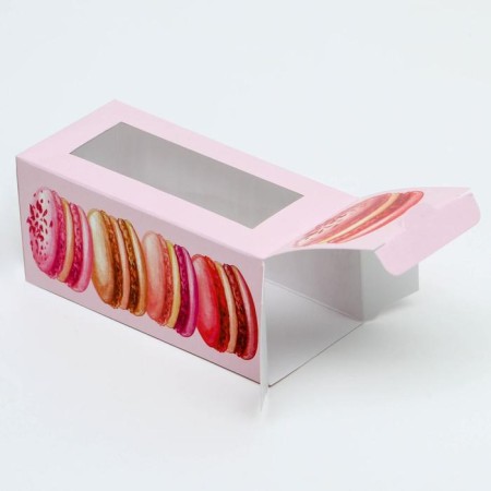 Box for Makarun, confectionery packaging "Makaruns", 5.5 x 12 x 5.5 cm-1