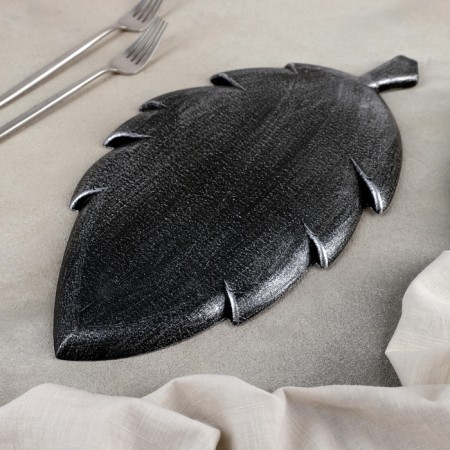 Dilan's fruit dish "Vintage leaf", 38 × 20.5 × 1.5 cm, color gray color-2