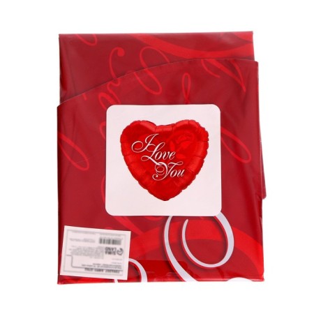 Foil ball 18 "I love you! Silver letters", Red heart-1