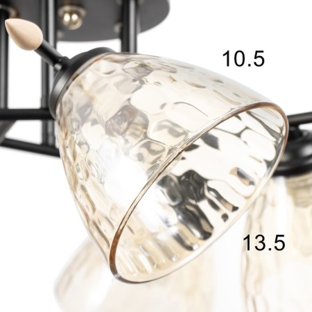 Chandelier "Charlene" 5he27 40w Black 60x60x27 cm Bayerlux-5
