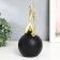 Souvenir Polystone "Abstraction. Man on the ball. Thoughts" Gold with black 10.5x10.5x25.5 cm