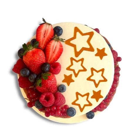 Decoration for the cake "Stars rounded", color gold
