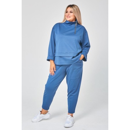 Female costume, size 62, gray-blue color-1
