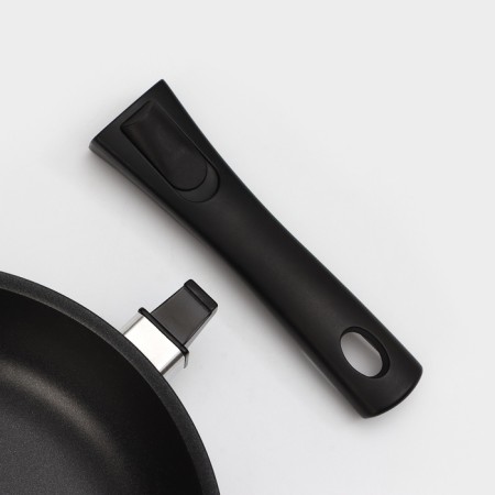 The “Tradition” pan, d = 24 cm, a removable handle, anti -stick coating, black color-2