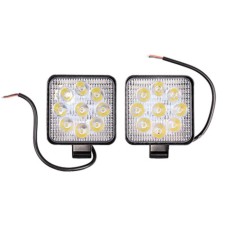 Farah LED SkyWay Off Road, 12 V/24 V, 27 W, 6000 K, 9 diodes, 2 pcs, 85x85 (102) x19 mm