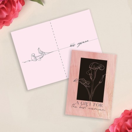Postcard "Gift for you", flowers, 12 x 18 cm