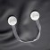 Picking for curtains "Month", D = 4 cm, silver/white color