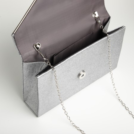 Female bag on a magnet, silver color-4