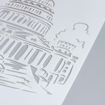 Capitol Plastic stencil of Capitol. Washington 29x20.8 cm-1