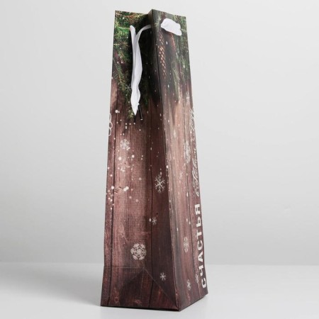 The package laminated for the bottle "Happiness in the New Year", 13 x 36 x 10 cm, New Year-2