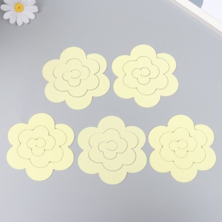 The workpiece of Foamiran "Flower Curly" 10x9.5 cm set 5 pcs. Directly yellow-3